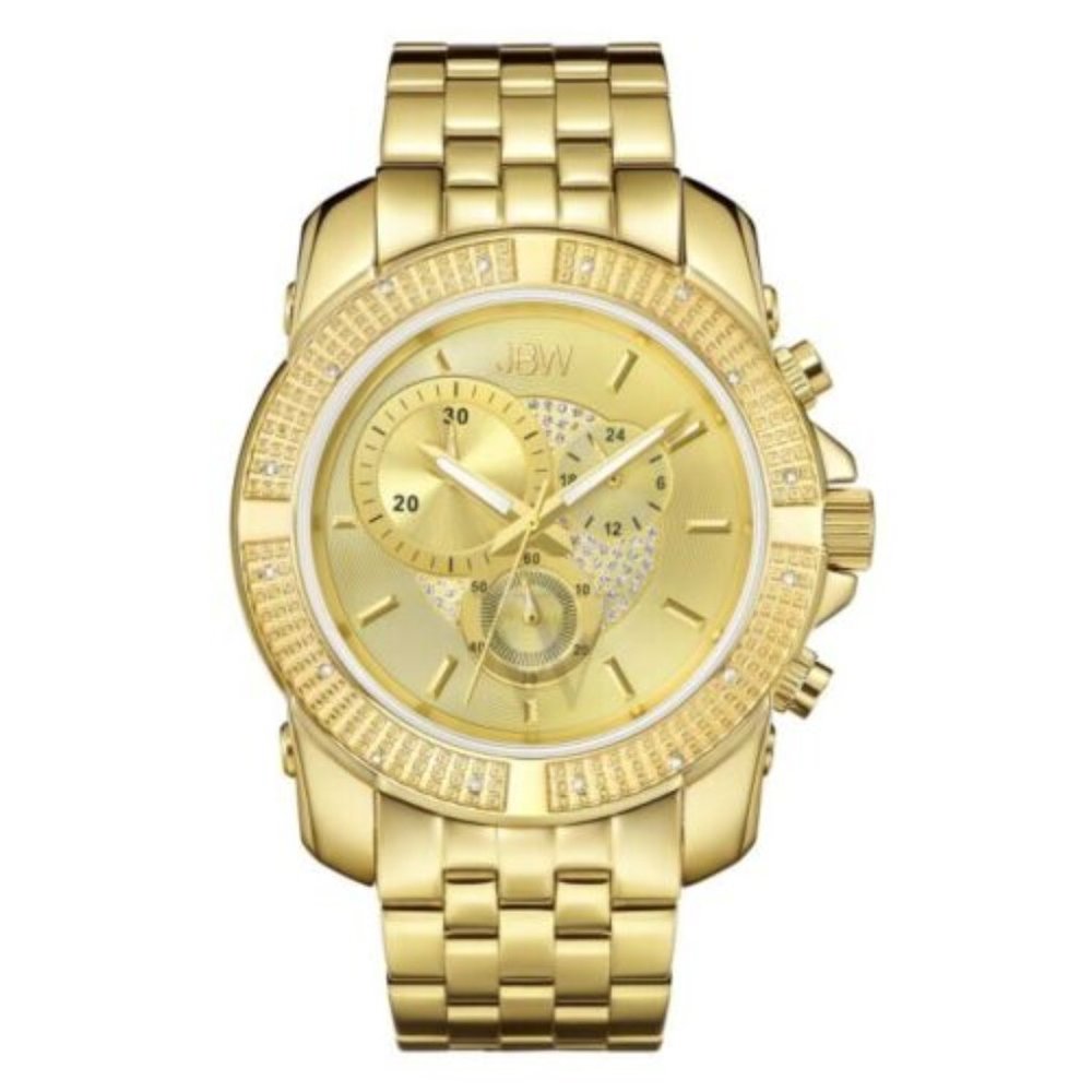 $1125 MSRP| JBW Warren Chronograph Dial Diamond Bezel Men's Watch
